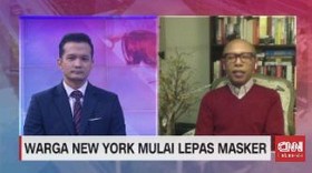 VIDEO: Warga New York Mulai Lepas Masker