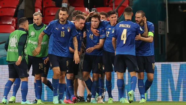 Italia mendapatkan pelajaran berharga saat menghadapi Austria di babak 16 besar Euro 2020 (Euro 2021), Minggu (27/6) dini hari WIB.