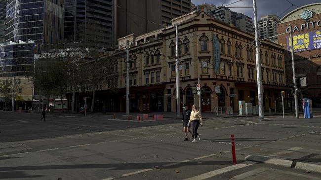 Kota Melbourne di Australia masih menerapkan lockdown akibat kenaikan kasus infeksi Covid-19 masih tinggi.