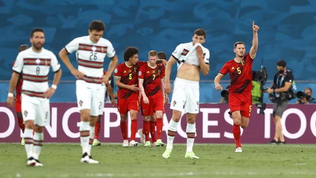 Hasil Euro 2020: Belgia Lolos ke Perempat Final Belgia lolos ke babak perempat final usai menang 1-0 atas Portugal di babak 16 besar Euro 2020 (Euro 2021), Senin (28/6) dini hari waktu Indonesia.