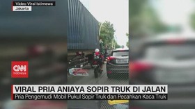 VIDEO: Viral Pria Aniaya Sopir Truk di Jalan