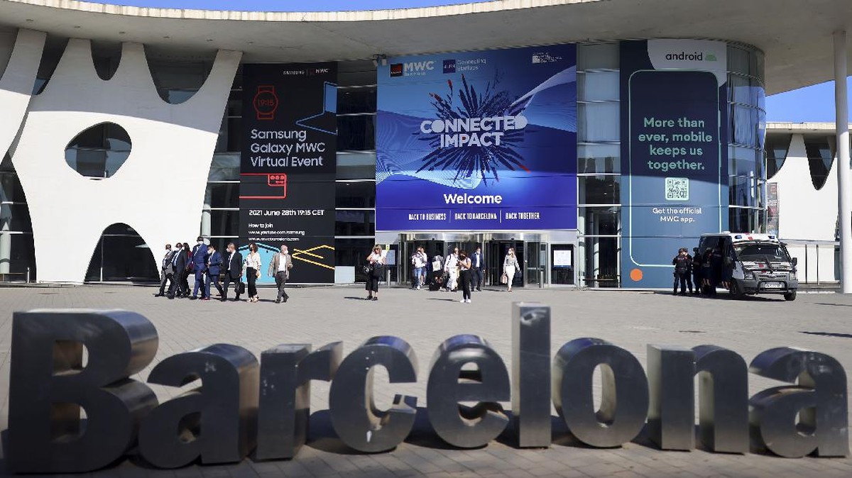 FOTO: Pameran Teknologi MWC 2021 Digelar di Barcelona