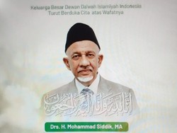 Mantan Ketua Dewan Dawah Islamiyah Indonesia Mohammad Siddik Wafat