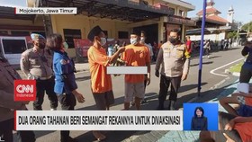 VIDEO: Tahanan Beri Semangat Rekannya Untuk Vaksinasi