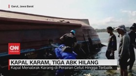 VIDEO: Kapal Karam, Tiga ABK Hilang