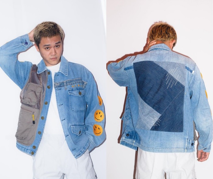 Phantasma*Studio memproduksi koleksi pakaian pria dari produk upcycling. Salah satu karya dari slow fashion brand ini yakni mengombinasikan vintage worker denim dan utility vest menjadi sebuah jaket denim kekinian. (Foto: Instagram/phantasmastudio)