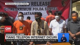 VIDEO: Tiang Telepon Internet Dicuri