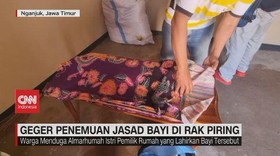 VIDEO: Geger Penemuan Jasad Bayi di Rak Piring