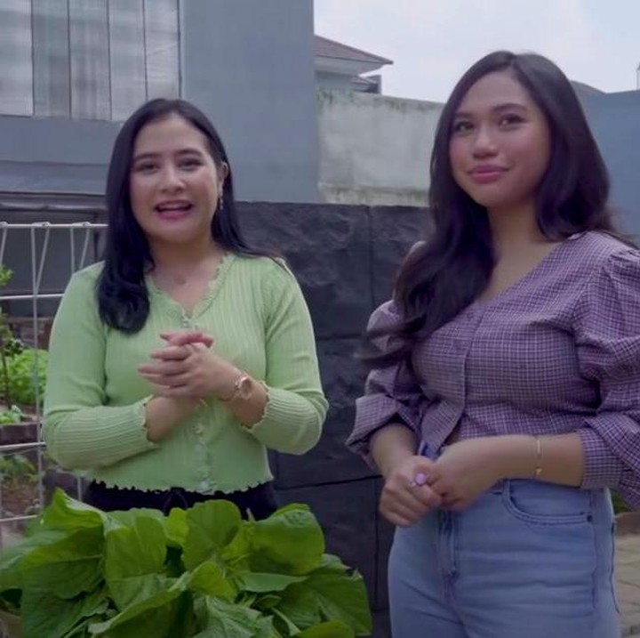 <p>Selain punya rumah yang super besar, ternyata Prilly Latuconsina punya kebun yang tak kalah luas. Dalam vlognya, ia mengajak sahabat lamanya, Aminda untuk panen, Bunda. (Foto: YouTube Prilly Latuconsina)</p>