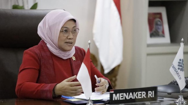 Menteri Ketenagakerjaan, Ida Fauziyah menyambut baik putusan MK yang tidak menerima gugatan (K)SBSI terkait UU Cipta Kerja Klaster Ketenagakerjaan.