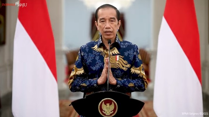 Keterangan Pers Presiden Joko WidodoI terkait PPKM Darurat, Istana Merdeka, 1 Juli 2021. (Tangkapan Layar Sekretariat Presiden) Keterangan Pers Presiden Joko WidodoI terkait PPKM Darurat, Istana Merdeka, 1 Juli 2021. (Tangkapan Layar Sekretariat Presiden)