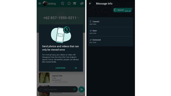 How to use WhatsApp’s new feature, photos and videos disappear after viewing