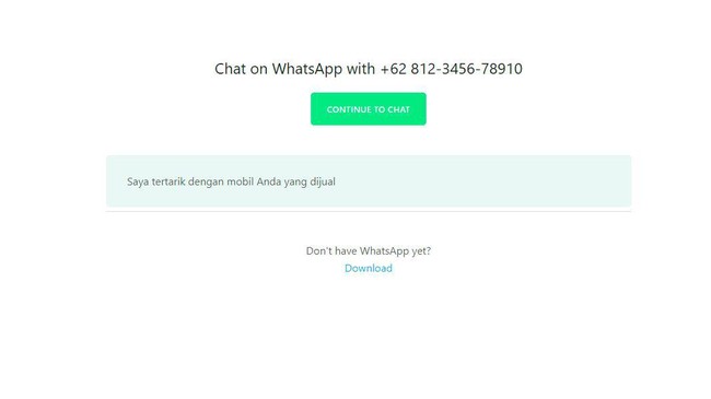 Fitur ini berguna supaya pengguna lebih mudah mengirim pesan via WhatsApp tanpa perlu menyimpan nomor telepon. Berikut cara membuat click to chat WhatsApp.