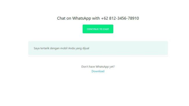 Cara Membuat Click to Chat WhatsApp dengan Mudah Fitur ini berguna supaya pengguna lebih mudah mengirim pesan via WhatsApp tanpa perlu menyimpan nomor telepon. Berikut cara membuat click to chat WhatsApp.