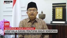 VIDEO: Jusuf Kalla Dukung Penutupan Masjid Sementara
