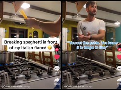 Patahkan Spaghetti Mentah, Wanita Ini Diprotes Pacarnya yang Orang Italia