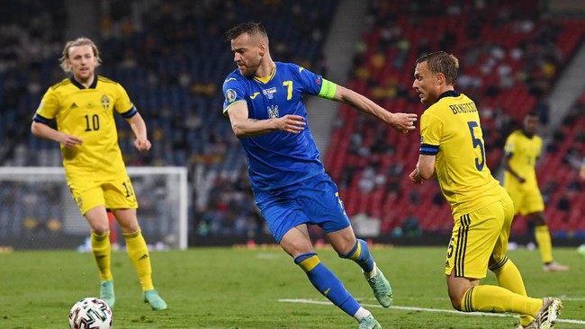 Inggris akan ditantang Ukraina pada babak perempat final Euro 2020 (Euro 2021) di Stadion Olimpico, Roma, Minggu (4/7) dini hari WIB.
