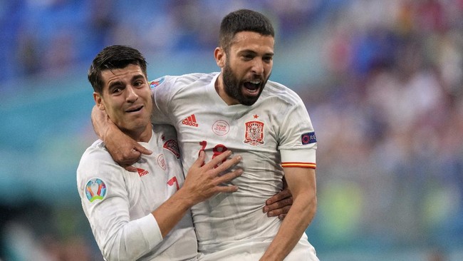 Timnas Spanyol berhasil menutup babak pertama dengan keunggulan 1-0 atas Swiss di perempat final Euro 2020 (Euro 2021).