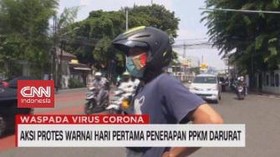 VIDEO: Aksi Protes Warnai Hari Pertama Penerapan PPKM Darurat