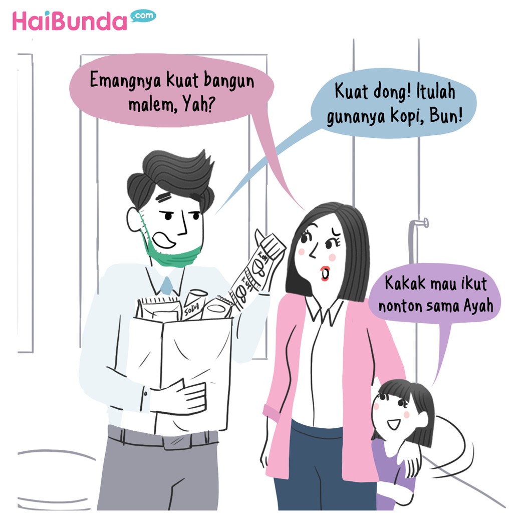 Nemenin ayah nonton bola