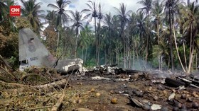 VIDEO: Detik-detik Usai Kecelakan Pesawat Militer Filipina