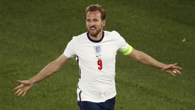 Striker Harry Kane rajin membobol gawang Kasper Schmeichel jelang duel Inggris vs Denmark di semifinal Euro 2020 (Euro 2021).