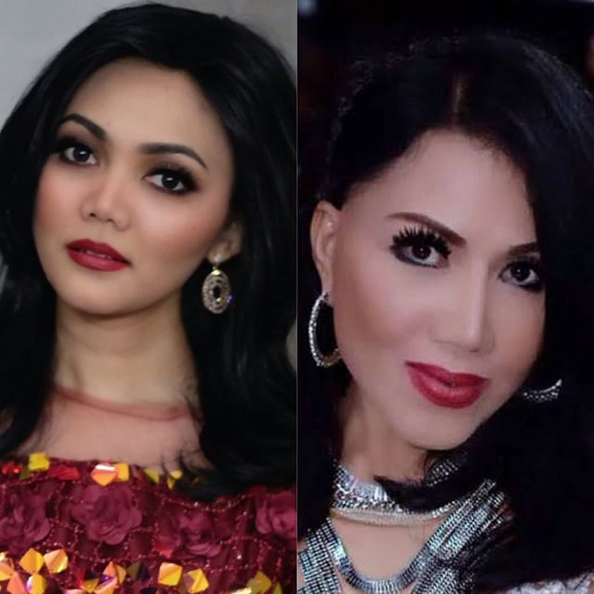 Rina Nose memiliki kemampuan impersonate artis lain&period; Intip dandanan totalitas Rina Nose saat impersonate&excl;