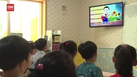 VIDEO: Murid TK Korut Belajar Bahasa Inggris Lewat Kartun