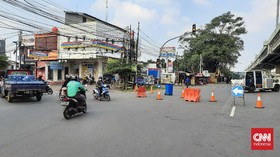 Lengang Pos Penyekatan Kalimalang di Hari Kelima PPKM Darurat