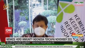 VIDEO: Menkes: Herd Immunity Indonesia Tercapai November 2021
