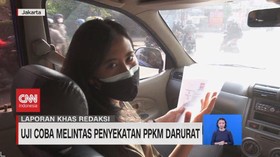 VIDEO: Uji Coba Melintas Penyekatan Ppkm Darurat