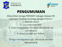 RSLT Surabaya Buka Lowongan 200 Dokter dan Perawat