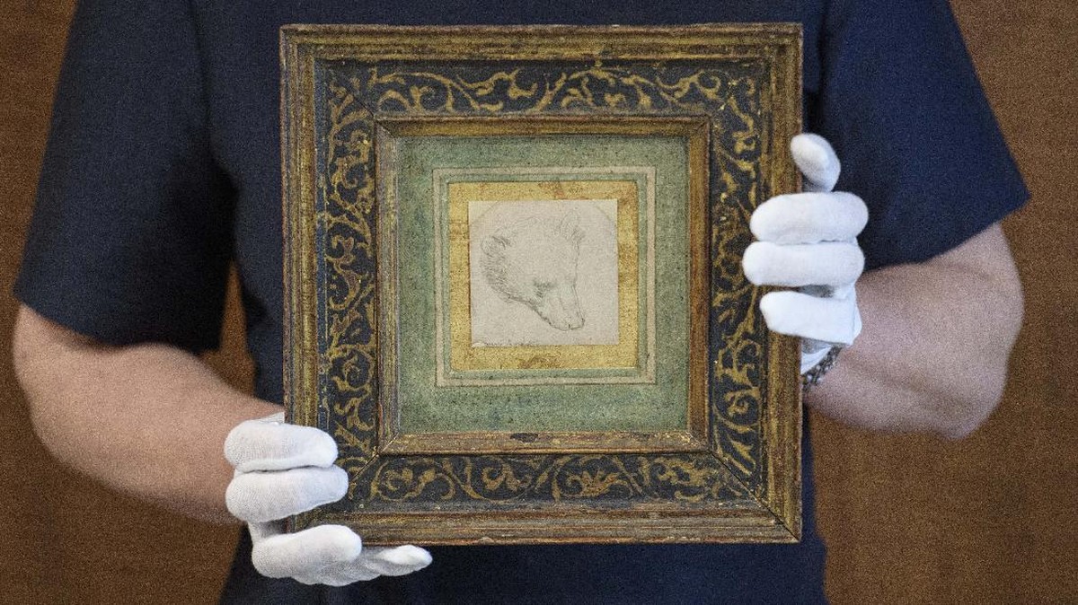 FOTO: Sketsa Beruang Kecil da Vinci yang Terjual Rp174 Miliar