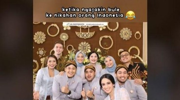 img-title Diajak Kondangan, Bule Norwegia Viral Terkaget-kaget Lihat Tamu yang Datang