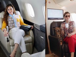 Gaya Elegan & Berkelas Maia Estianty Melancong dengan Jet Pribadi