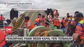 VIDEO: Penumpang Panik Mesin Kapal Feri Terbakar