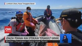 VIDEO: Jenazah Pemanah Ikan Ditemukan Tersangkut Karang