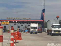 Ditutup Lusa, Lalin Masuk Jateng di Exit Tol Brebes Timur Didominasi Truk