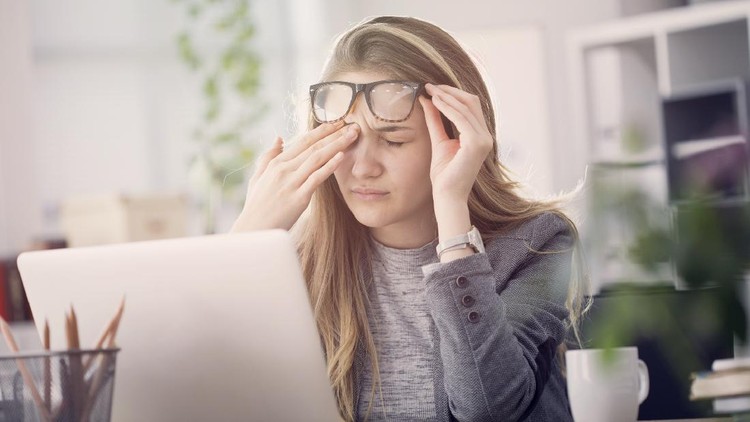 two woman working with protective face mask at office