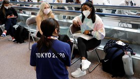 FOTO: Ratu Senam AS Disambut Prokes Ketat di Olimpiade Tokyo