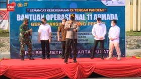 VIDEO: Vaksinasi Keliling Sasar Perkampungan Padat di Jakpus