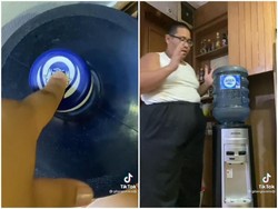 Praktis! TikToker Ini Buktikan Pasang Galon Tak Perlu Robek Tutupnya
