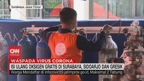 VIDEO: Isi Ulang Oksigen Gratis di Jawa Timur