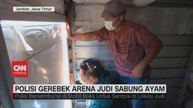 VIDEO: Polisi Gerebek Arena Judi Sabung Ayam