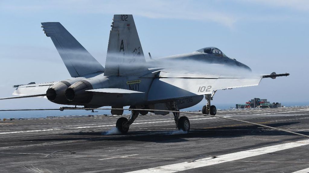 Ini Kekuatan Jet Tempur AS F/A-18 yang Bombardir Kapal Tanker Iran