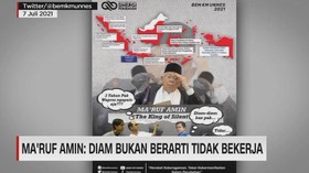 VIDEO: Ma'ruf Amin: Diam Bukan Berarti Tidak Bekerja