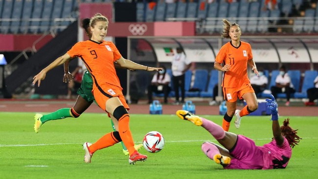 Duel Zambia vs Belanda pada cabang olahraga sepak bola putri Olimpiade Tokyo 2020 mencetak rekor pada ajang Olimpiade.