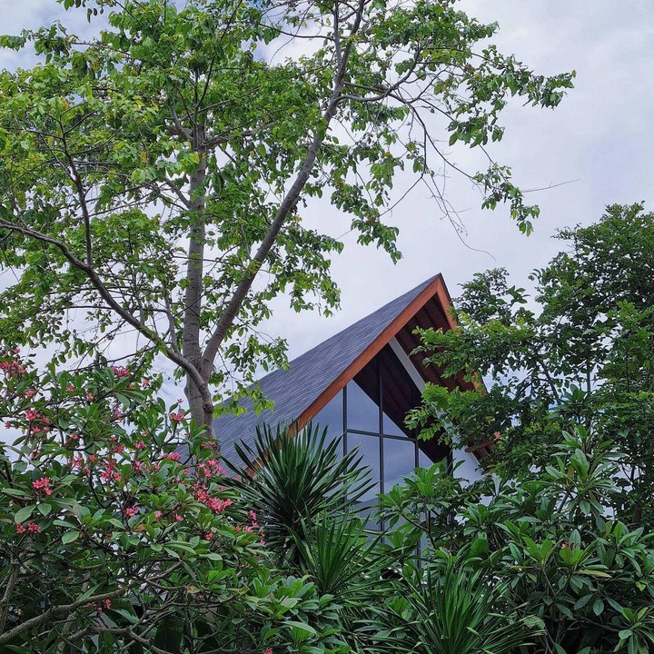 <p>Tinggal di Bai, rumah Raisa dan Hamish dibangun di area sejuk yang ditumbuhi dengan banyak pepohonan. Mereka mengusung konsep hunian beratap tinggi yang minimalis. (Foto: Instagram: @hamishdw)</p>