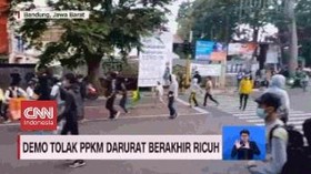 VIDEO: Demo Tolak PPKM Darurat Berakhir Ricuh