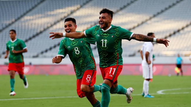 Meksiko berhasil mengalahkan Prancis 4-1 dalam laga perdana Grup A Olimpiade Tokyo 2020 di Stadion Tokyo, Kamis (22/7).